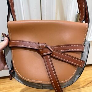 Loewe inspired Tan and Gray Women's Bag